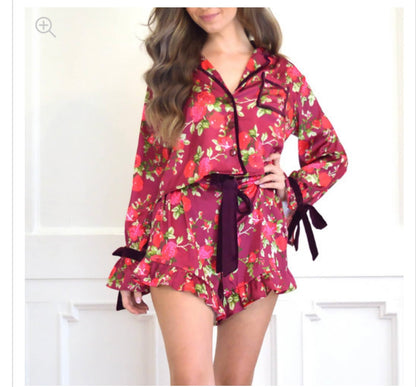 Rosebud Silk Pajamas