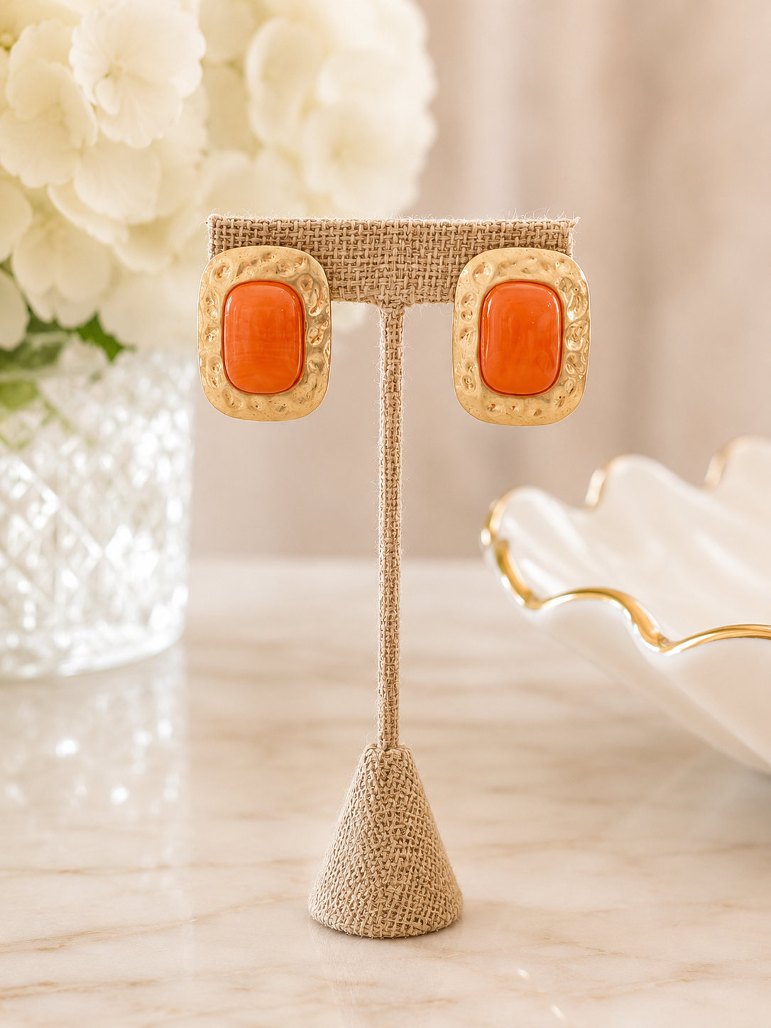 Tessa Earrings Orange FINAL SALE