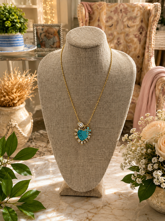 Prianka Necklace Turquoise Heart