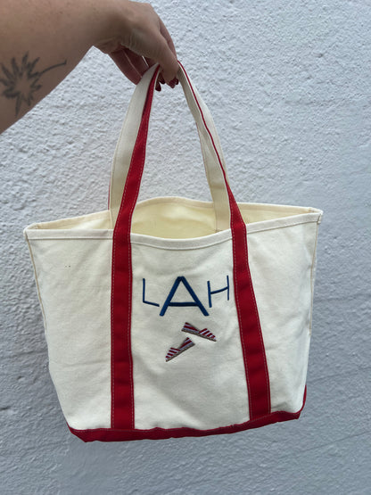Monogrammed Espadrille Tote