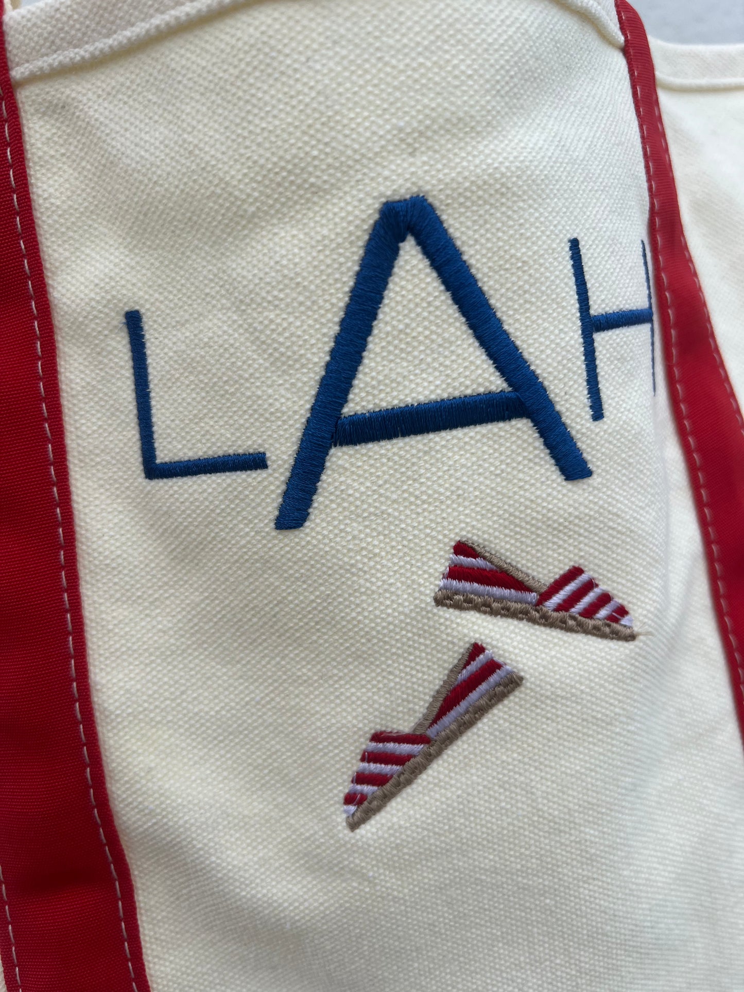 Monogrammed Espadrille Tote