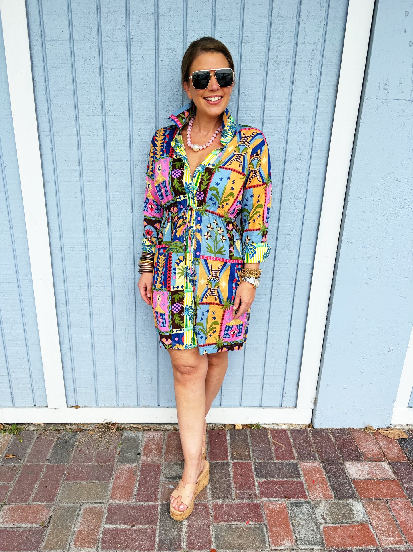 Mystic Print Claudette Tie Dress