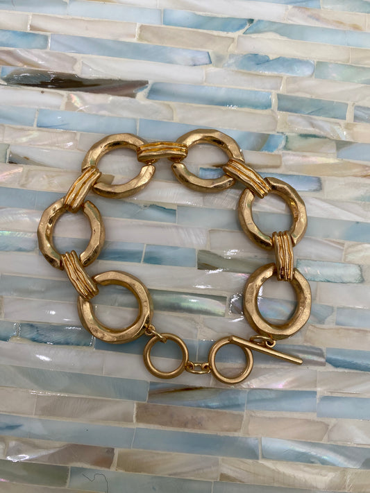 Pounded Link Bracelet