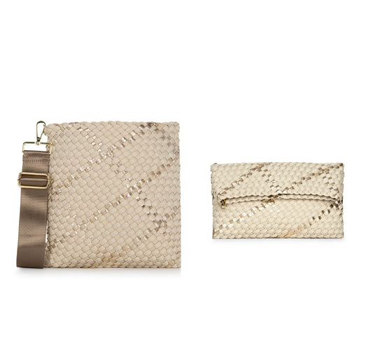 Val Convertible Woven Crossbody Multiple Colors