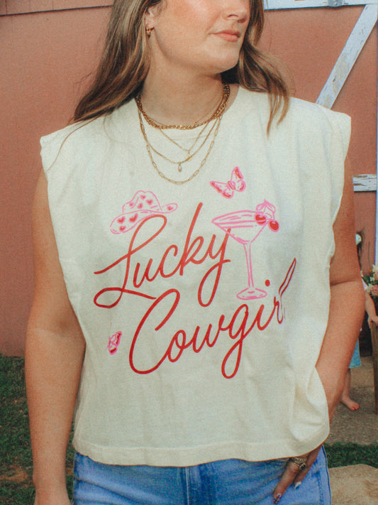 Underground Original Design: Lucky Cowgirl, Western Muscle Tank