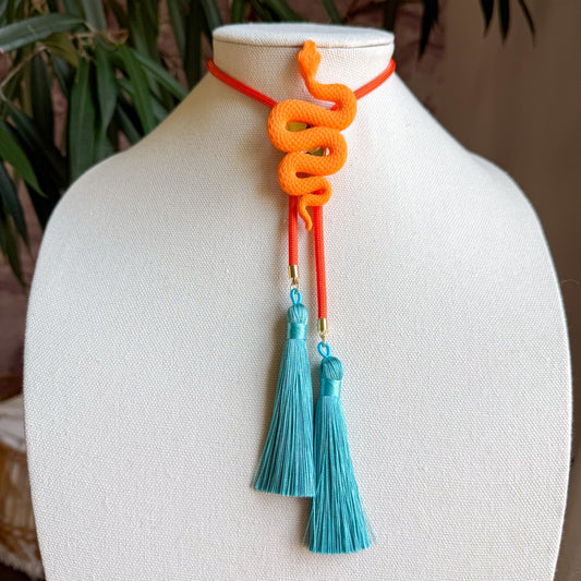 Snake Bolo Orange Citrus with Solar Orange & Lagoon Blue