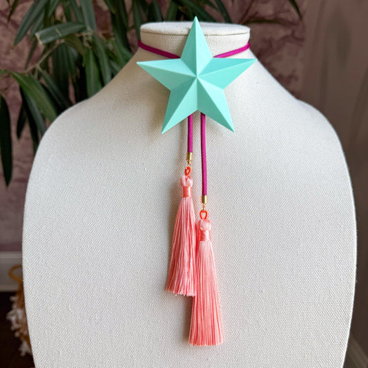 Lone Star Bolo Turquoise with Fuchsia & Peach