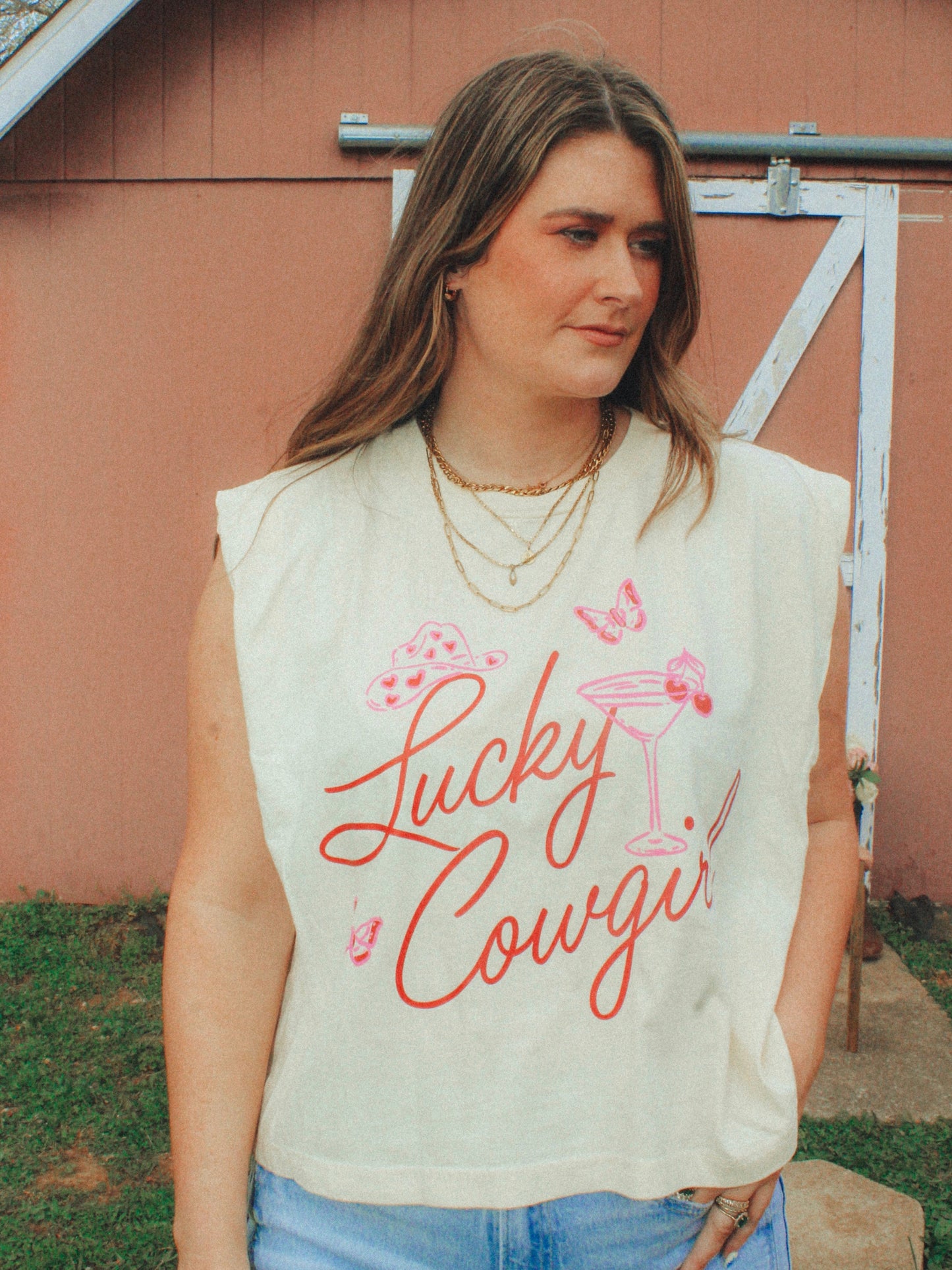 Underground Original Design: Lucky Cowgirl, Western Muscle Tank