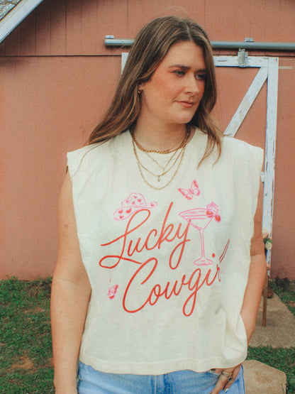 Underground Original Design: Lucky Cowgirl, Western Muscle Tank