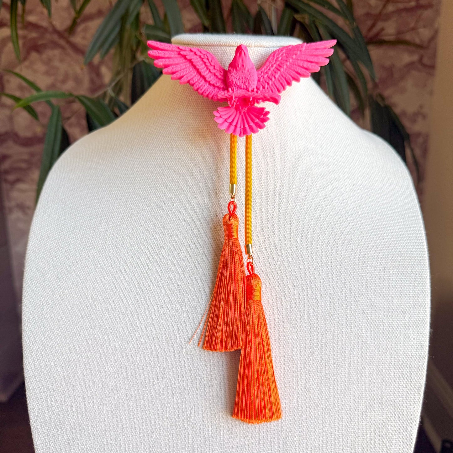 Eagle Bolo Flamingo Pink with Golden Yellow & Orange