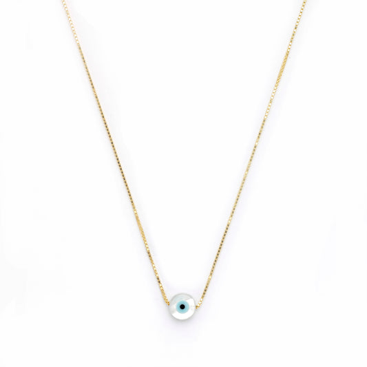 Rue Mother of Pearl Eye Necklace
