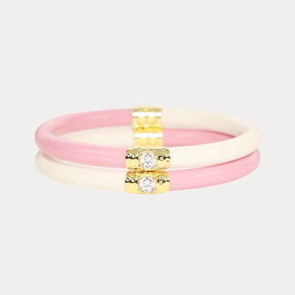 Pink/Ivory Yin & Yang All Weather Bangles® (Awb®)