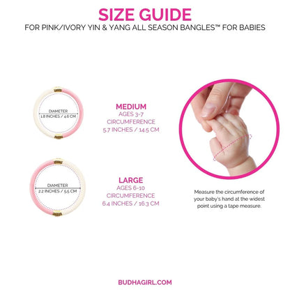 KIDS Pink/Ivory Yin & Yang All Season Bangles™ (Asb™)