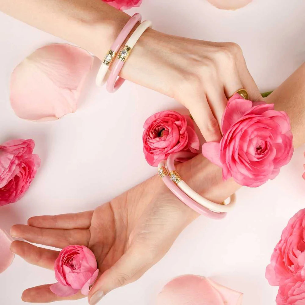 Pink/Ivory Yin & Yang All Weather Bangles® (Awb®)