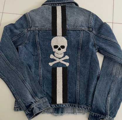 CUSTOM Beaded Denim Jacket