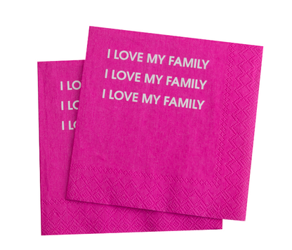 I Love My Family Napkins