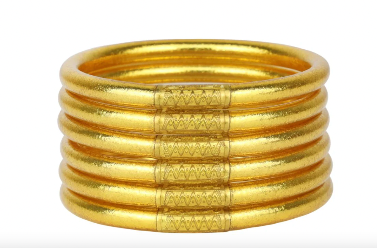 Gold All Weather Bangles® (Set of 6) - Serenity Prayer MEDIUM