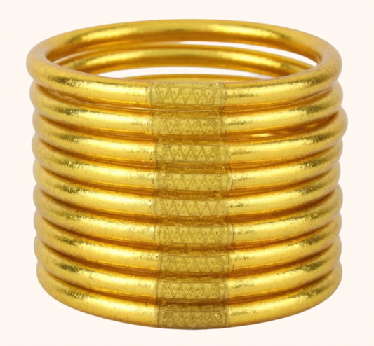 Gold All Weather Bangles® (Set of 9) - Serenity Prayer