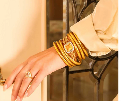Gold All Weather Bangles® (Set of 9) - Serenity Prayer
