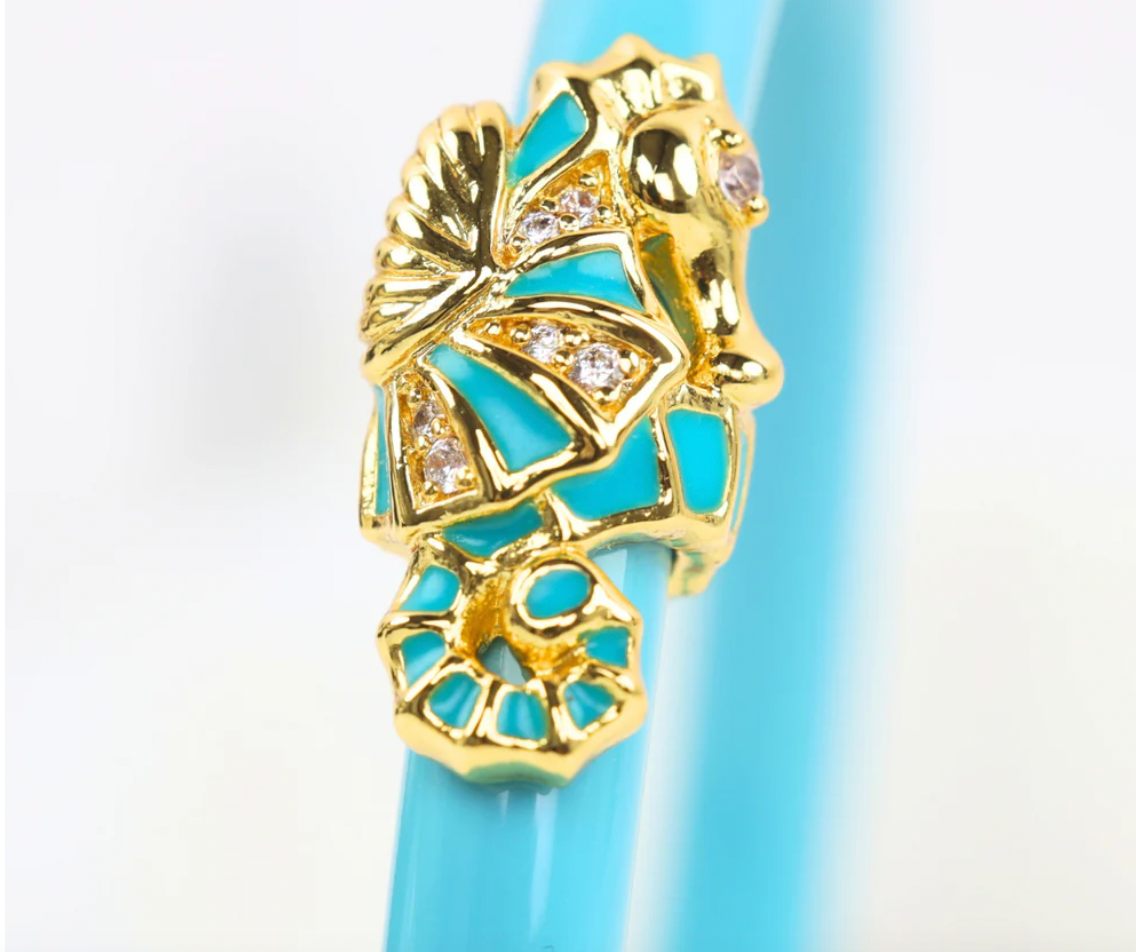 Fauna Seahorse All Weather Bangle® (AWB®) - Turquoise PREORDER