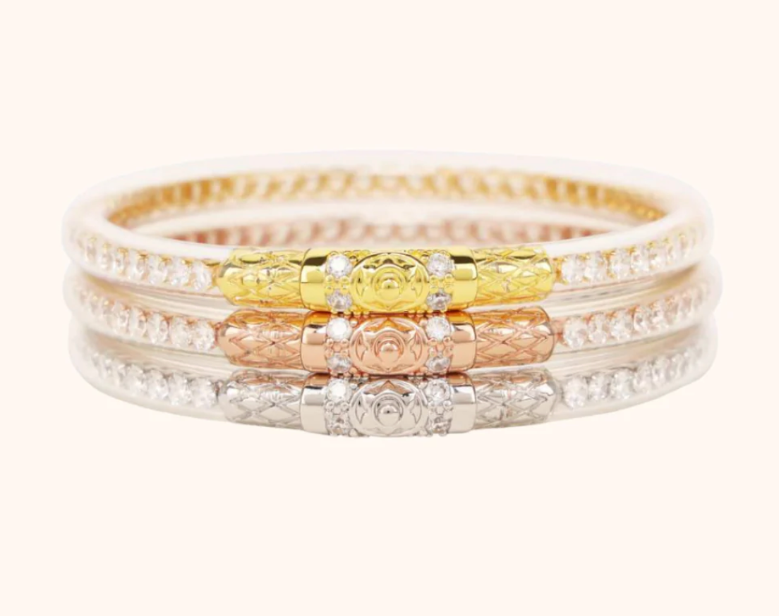 PREORDER Three Queens All Weather Bangles® (AWB®) - Clear Crystal{