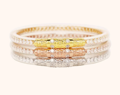 PREORDER Three Queens All Weather Bangles® (AWB®) - Clear Crystal{