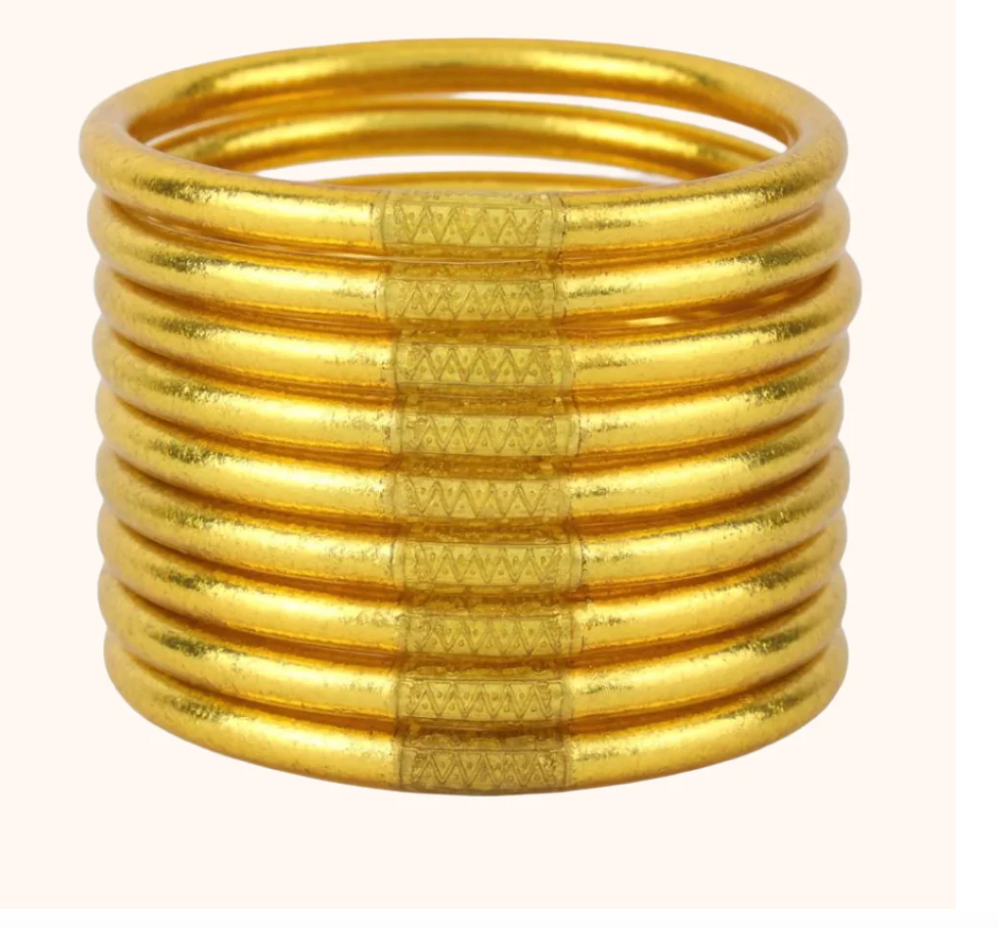 PREORDER Gold All Weather Bangles® (Set of 9) - Serenity Prayer