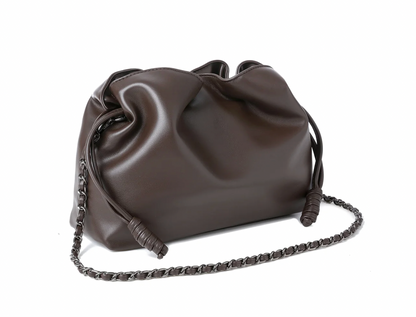 Taylor Convertible Crossbody- Chocolate Vegan Leather