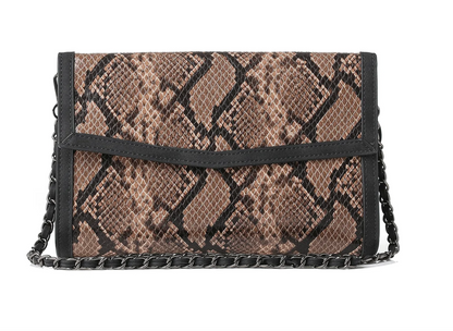Beth Clutch- Brown Python