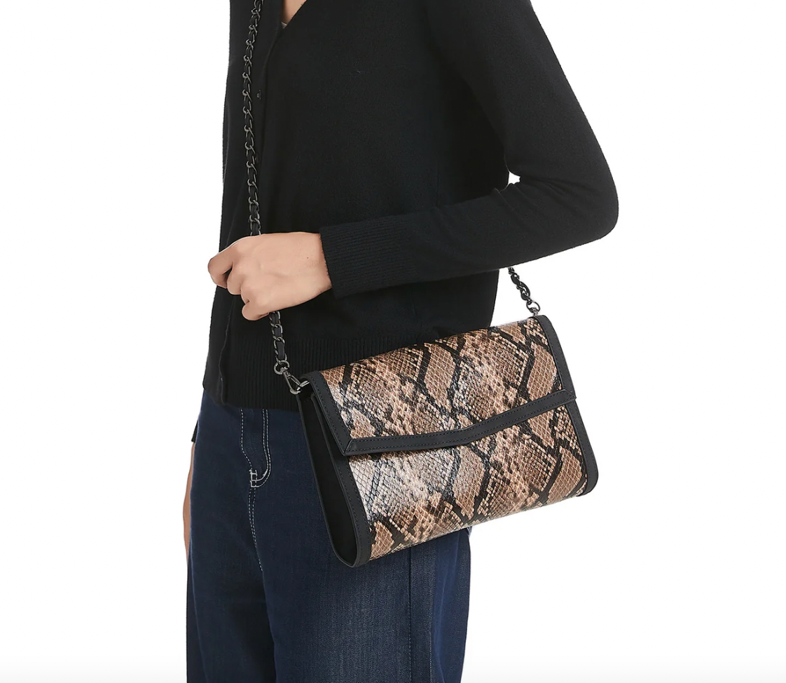 Beth Clutch- Brown Python