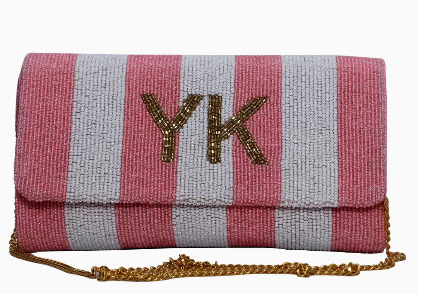 Custom Stripe Beaded Bag