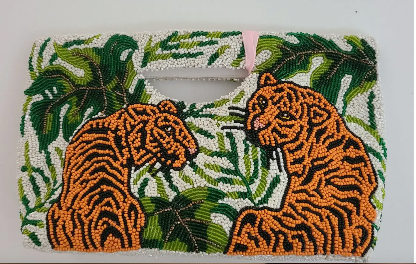 Tiger Custom Beaded Bag