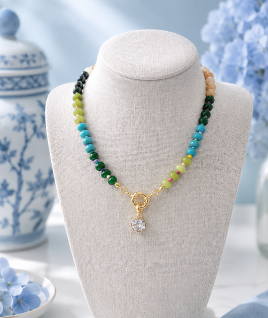 Seamoss Beaded Toggle Necklace