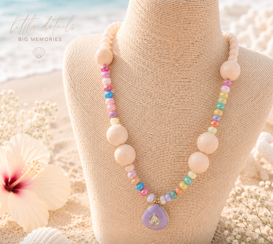 Hurley Necklace With Lavender Pendant