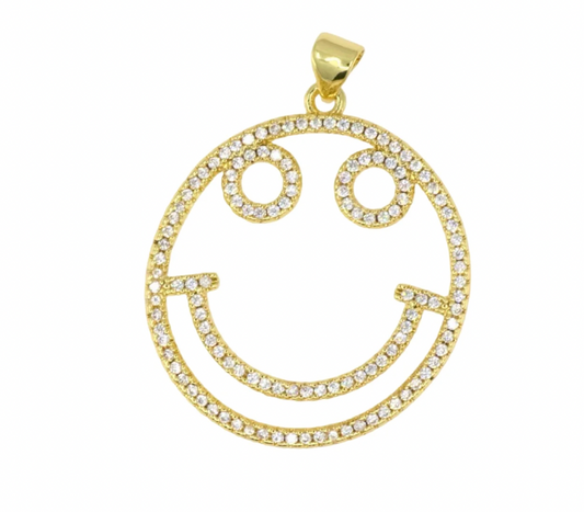Pavé Happy Face Pendant