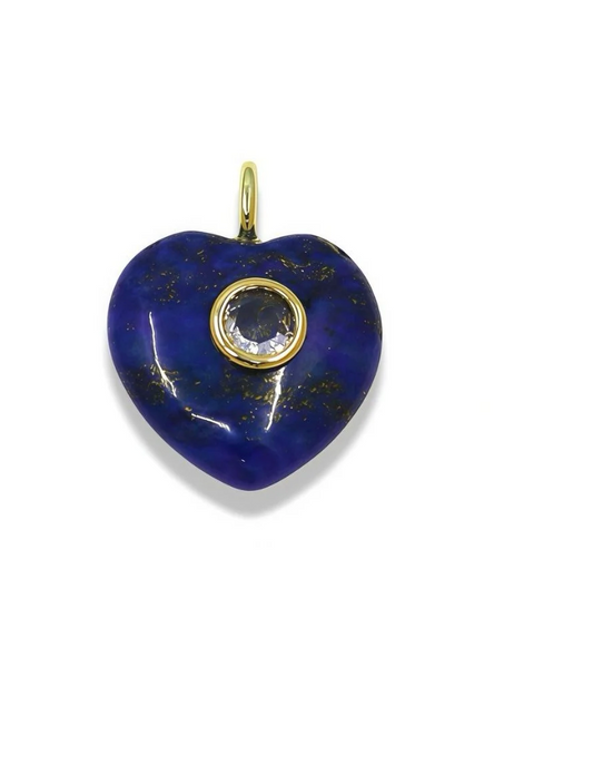 Heart Shaped Natural Stone- Lapis Lazuli