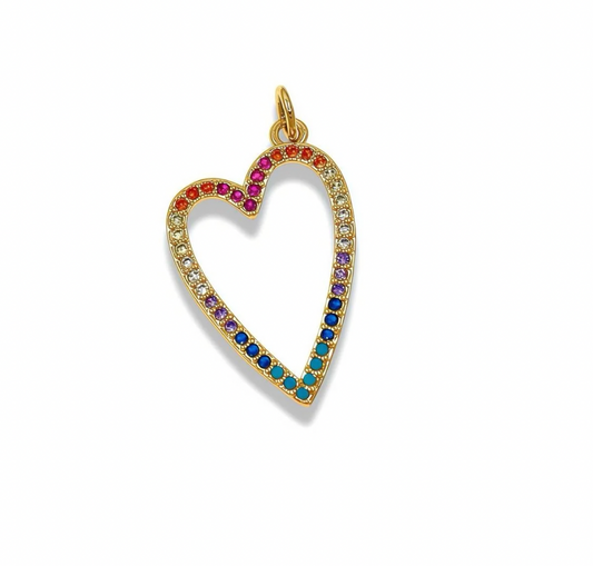 Rainbow Heart Pendant