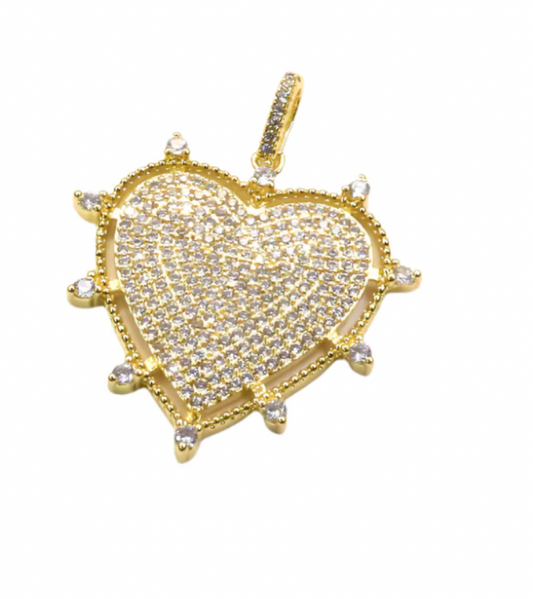 Iced Out Radiant Heart Pendant