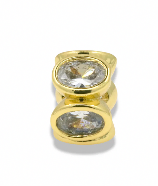 Oval Crystal Spacer Charm