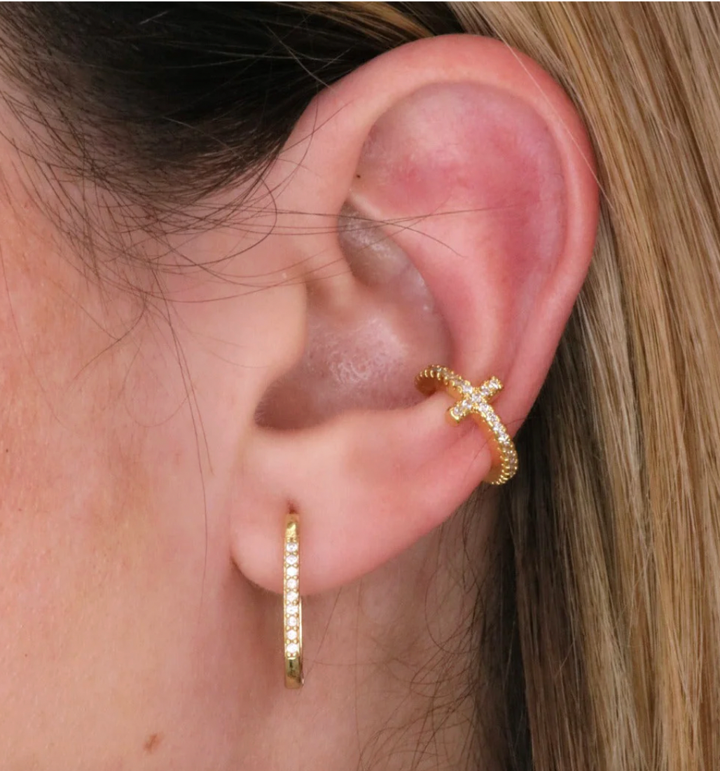Gold Cross Cuff