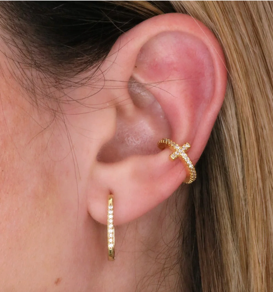 Gold Cross Cuff