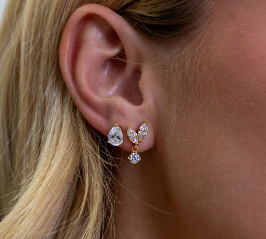 Pear Cut Studs (gold and silver)