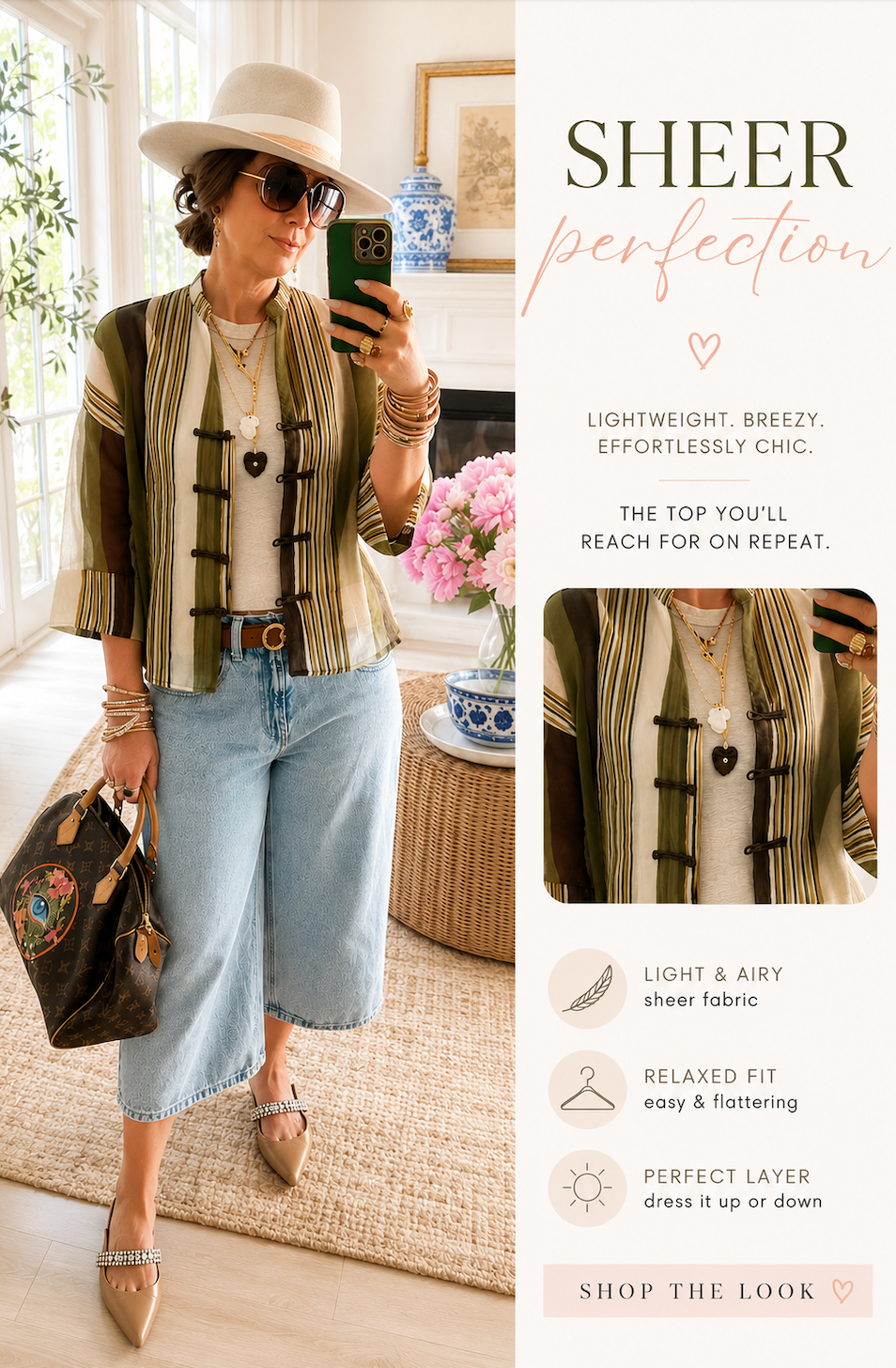 Nora Sheer Top 2-olive