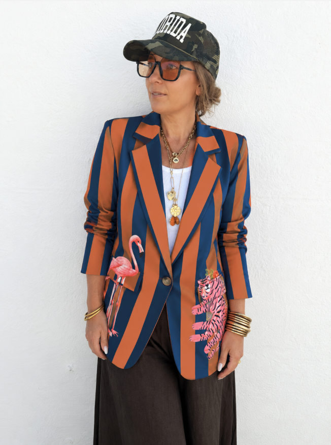 Cheetah Striped Blazer PREORDER