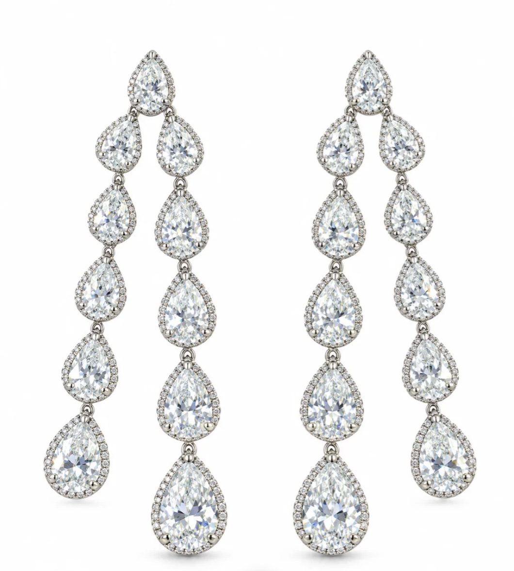 Deanna Earrings in Diamond