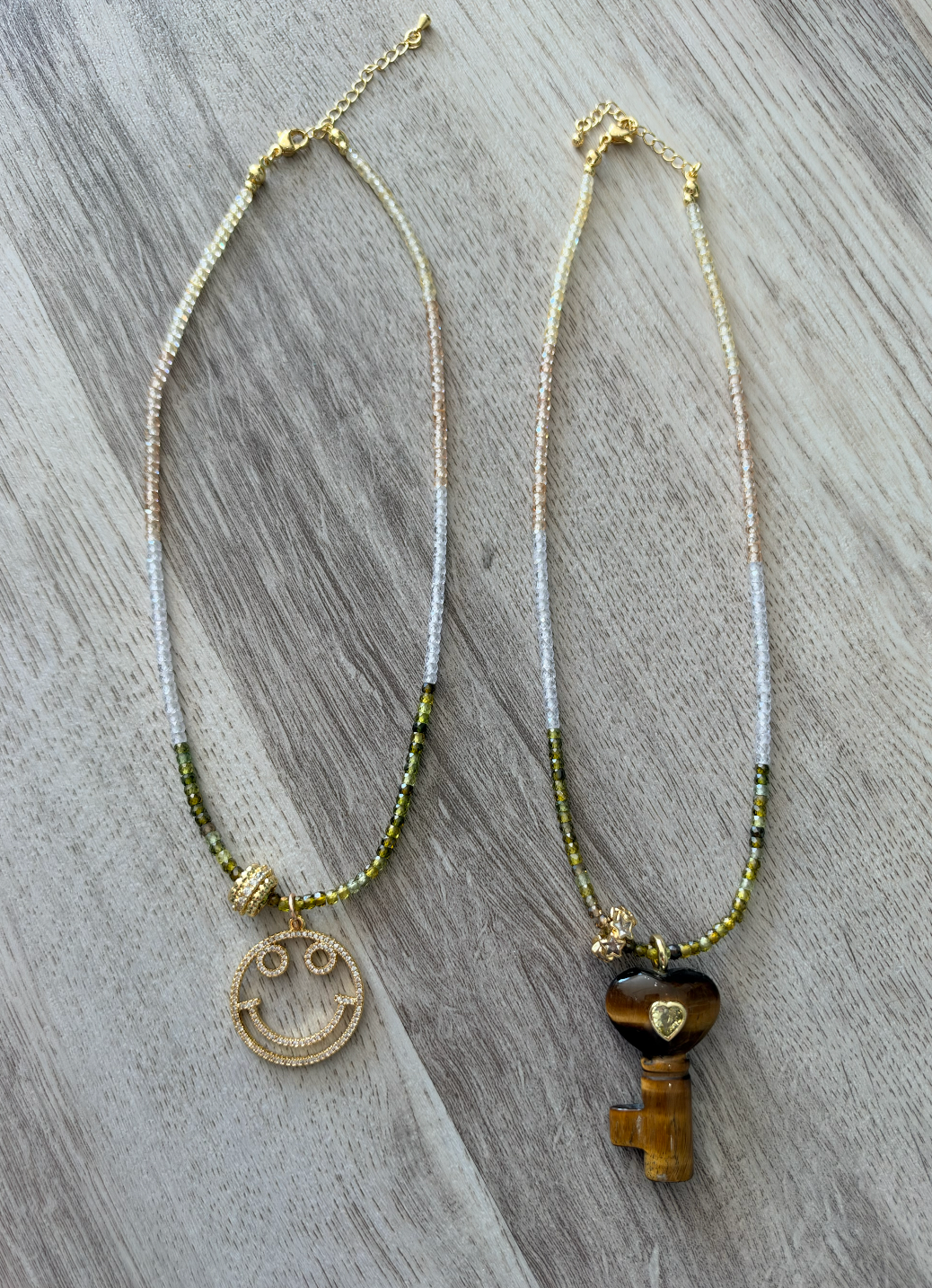 Polly Tigers Eye Key Necklace