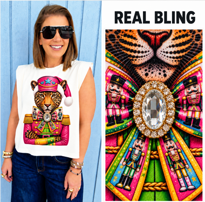 Christmas Cheetah W "real" Bling - preorder