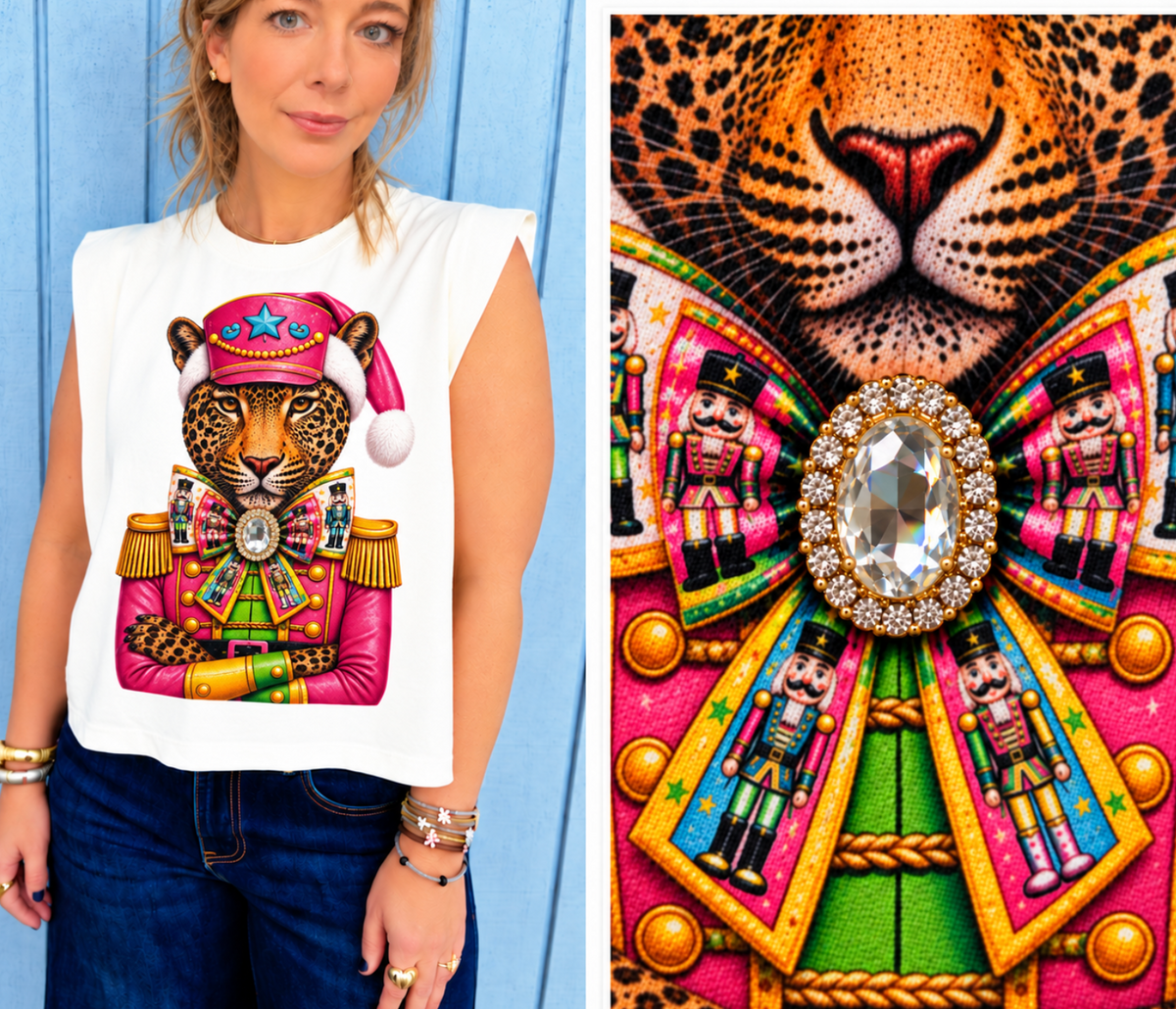 Christmas Cheetah W "real" Bling - preorder