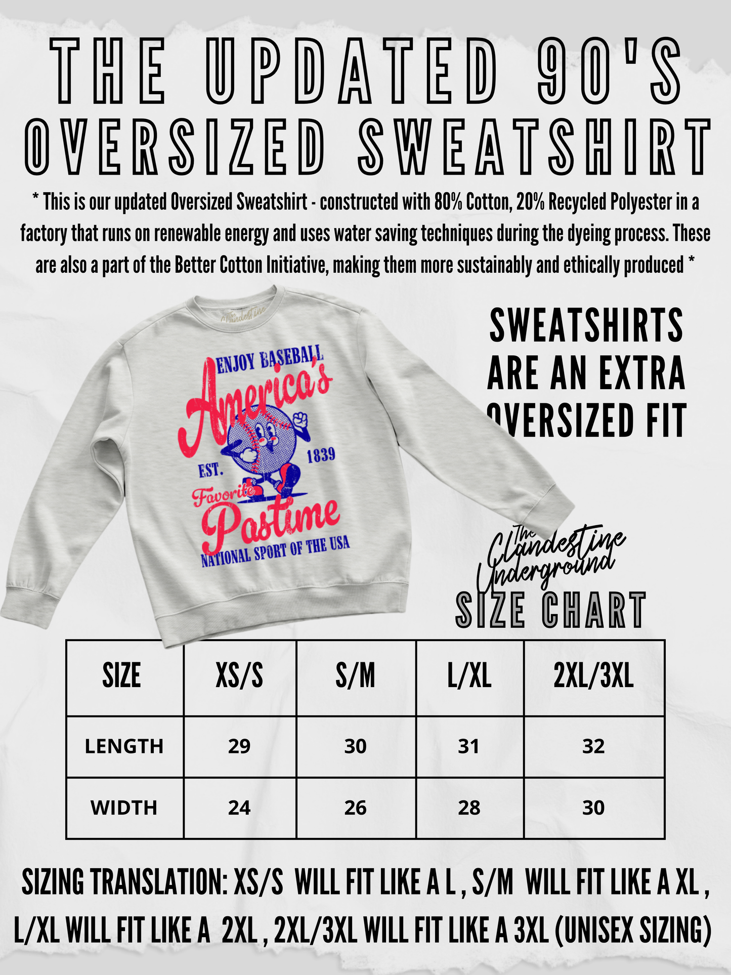 Underground Original Design: Have a Cup of Cheer Oversized 90's Sweatshirt