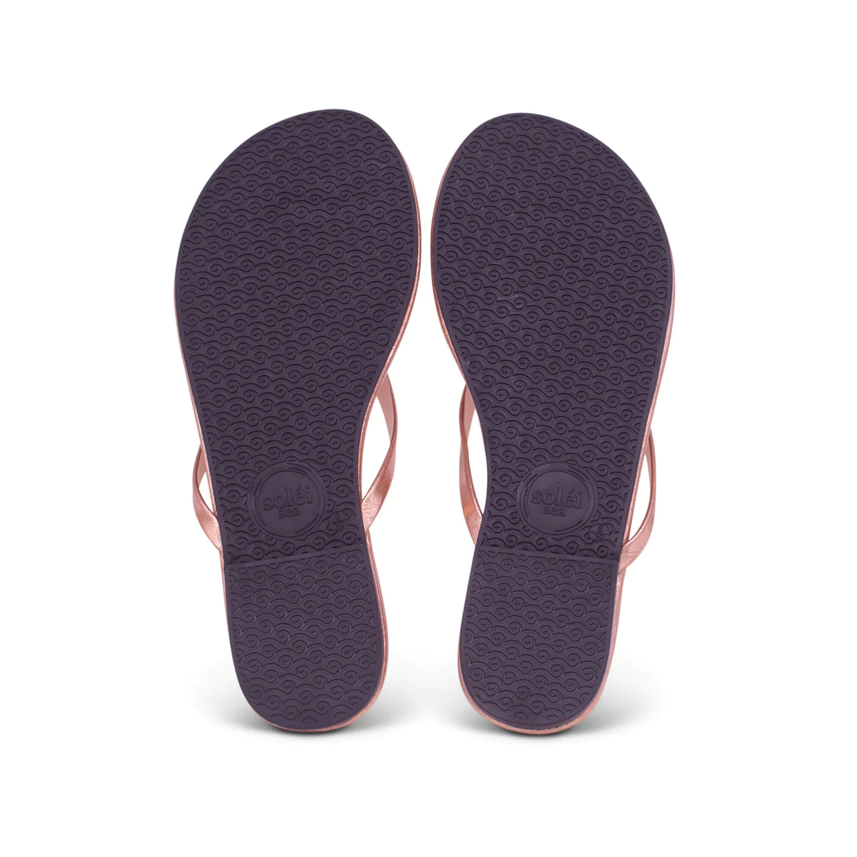 Solei Sea Flip Flops - Metallic Rose Gold